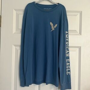 American Eagle super soft men’s long sleeve T-shirt Medium blue